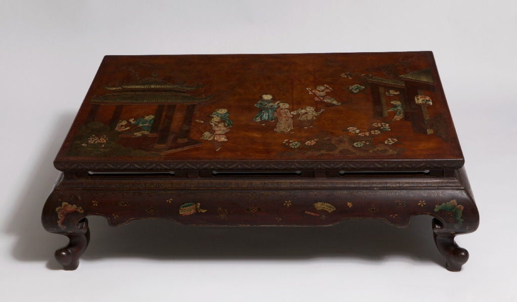 Chinese Red Lacquered Low Table