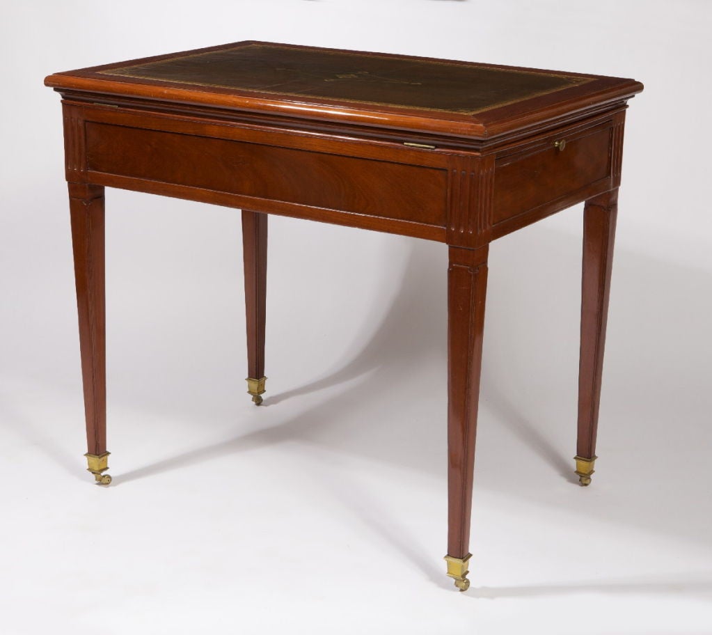 French Louis XVI Mahogany Architect‘s Table (Table A La Tronchin)