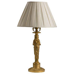 Empire Style Gilt Bronze Figural Candlestick 9