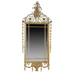 George III Neoclassical Giltwood Mirror