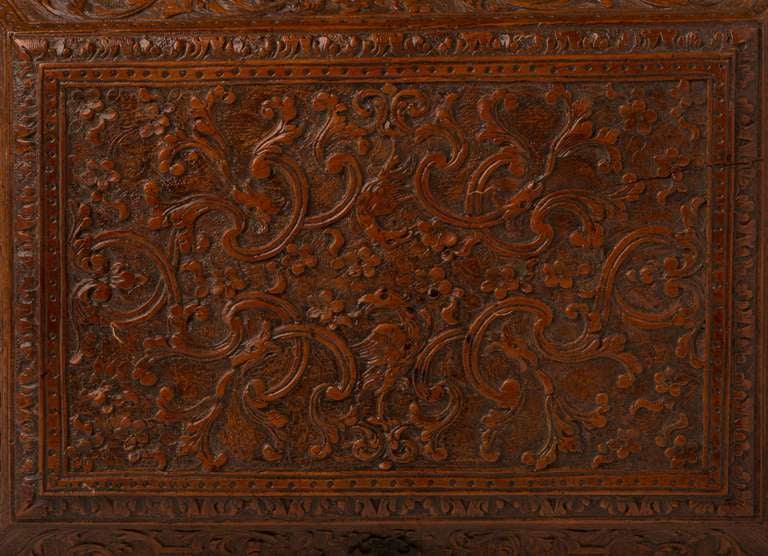 18th Century and Earlier Louis XIV Fruitwood Casket, Attributed to César Bagard (1620-1707) For Sale
