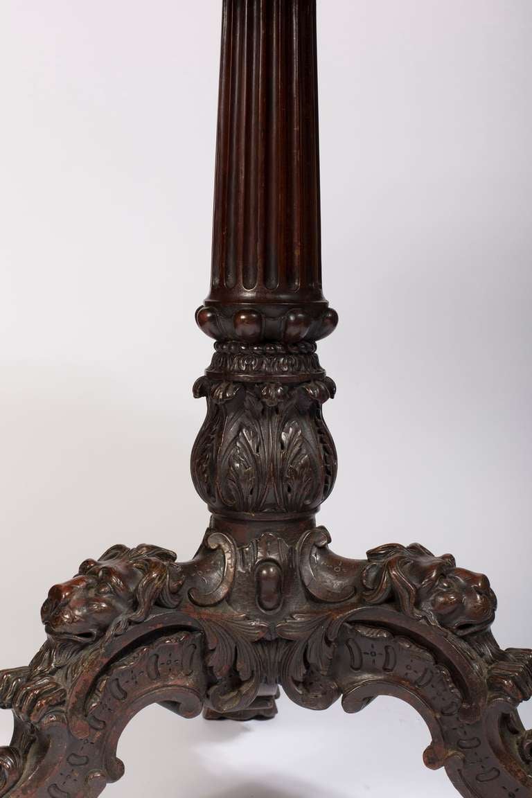 George III Style Mahogany Tripod Tilt-Top Table In Excellent Condition In Kittery Point, ME