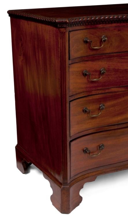 English A George III Mahogany Serpentine Chest of Drawers