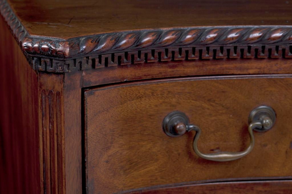 18th Century and Earlier A George III Mahogany Serpentine Chest of Drawers