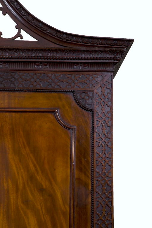 George III Chippendale Mahogany Linen Press For Sale 2