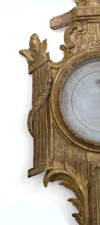 Barometer aus vergoldetem Holz, Louis XVI.-Stil (18. Jahrhundert) im Angebot