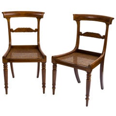 Pair of Regency Faux Rosewood Painted Side Chairs
