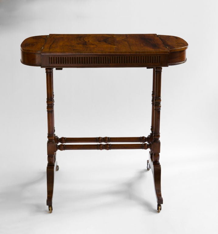 English Regency Rosewood Writing Table For Sale