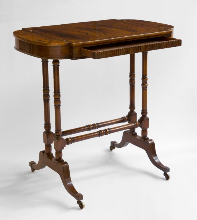 Wood Regency Rosewood Writing Table For Sale