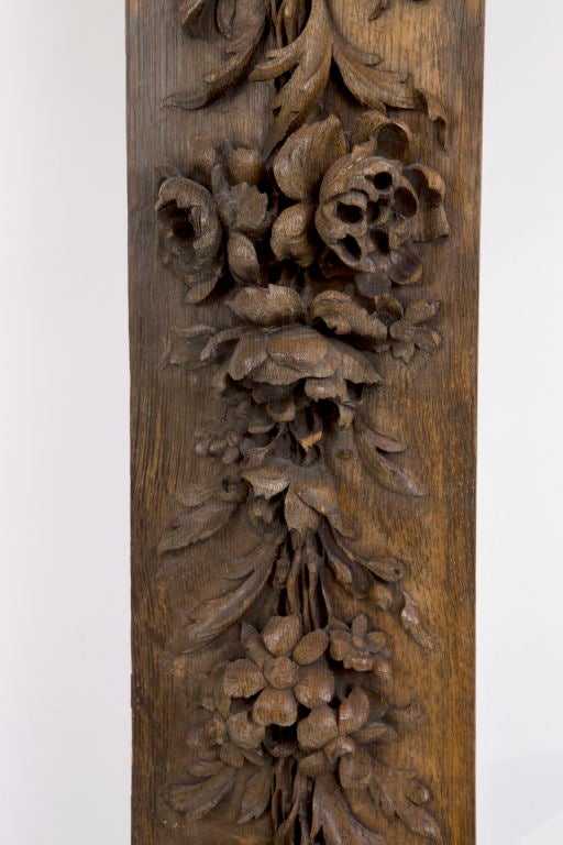 18th Century and Earlier Pair of Beautifully Carved Louis XVI Oak Panels