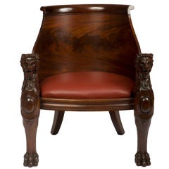 Regency Mahogany Desk Armchair 10