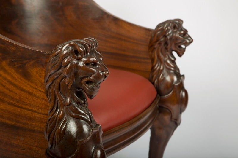 Regency Mahogany Desk Armchair For Sale 3