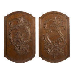 Antique Pair of Louis XV Oak Panels