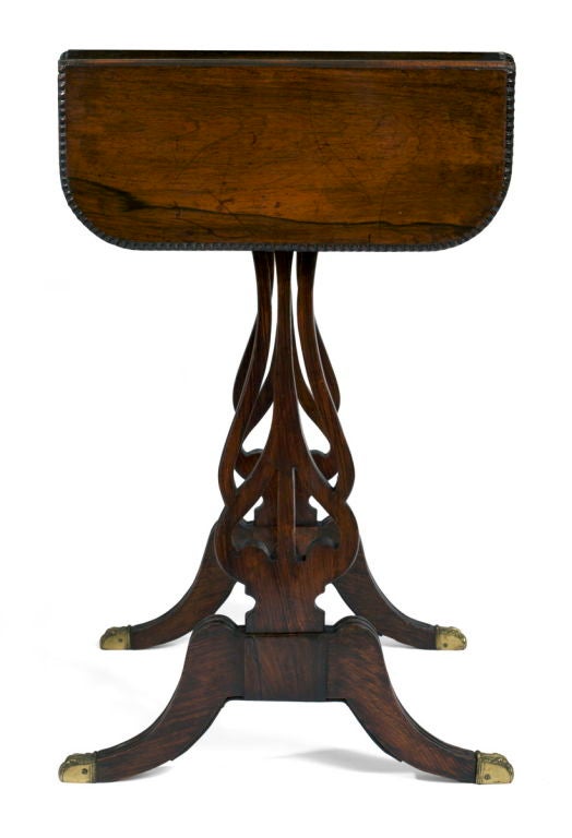 English Regency Rosewood Work Table For Sale