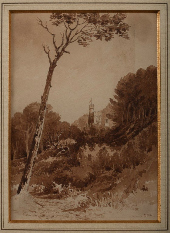 St. Clair, Isle of Wight (come si trova sul retro del disegno).
James Bourne era un noto artista di paesaggi specializzato in acquerelli che espose le sue opere alla Royal Academy all'inizio del XIX secolo.