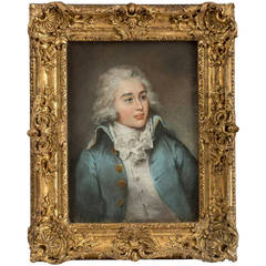 Pastel Portrait of a Young Man, English School