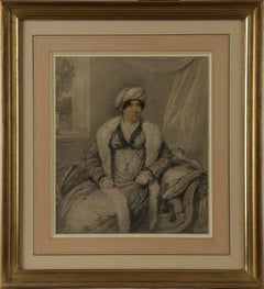 Watercolor Portrait of a Fashionable Woman Wearing a Turban, Henry Edridge, 1818