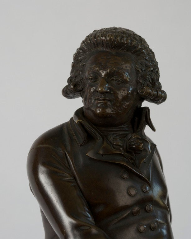 Bronze Figure of a Standing Mirabeau After François-Marie Suzanne In Excellent Condition For Sale In Kittery Point, ME