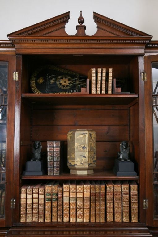 20th Century George III Style Mahogany Breakfront Bookcase