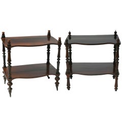 Used Matched Pair of Rosewood End Tables