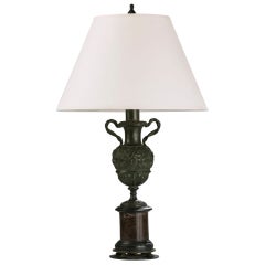 An Urn-Form Bronze Lamp An Urn-Form Bronze Lamp