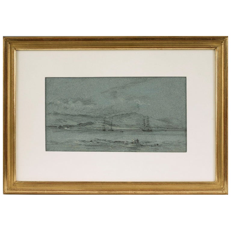 Drawing, American School, Bay in Twilight For Sale