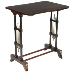 Regency Rosewood and Brass Side Table 9