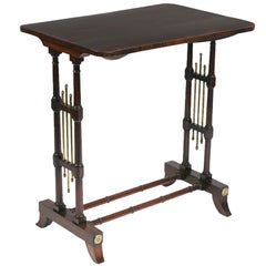 Antique Regency Rosewood and Brass Side Table