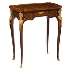 Louis XV Style Inlaid Gilt Bronze-Mounted Table à Ecrire
