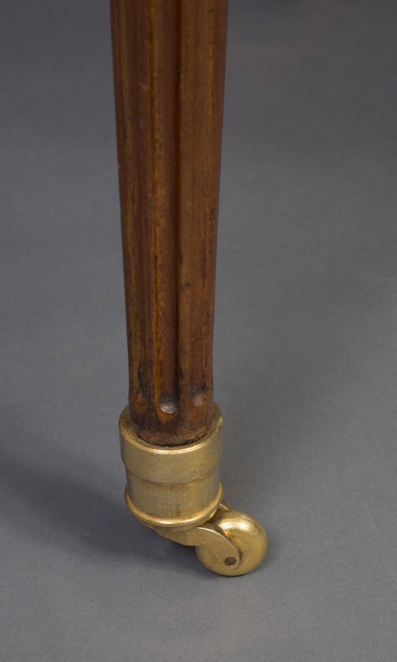 Bronze Louis XVI Ormolu Mounted Mahogany Bureau A Cylindre (Desk) Attributed to Leleu