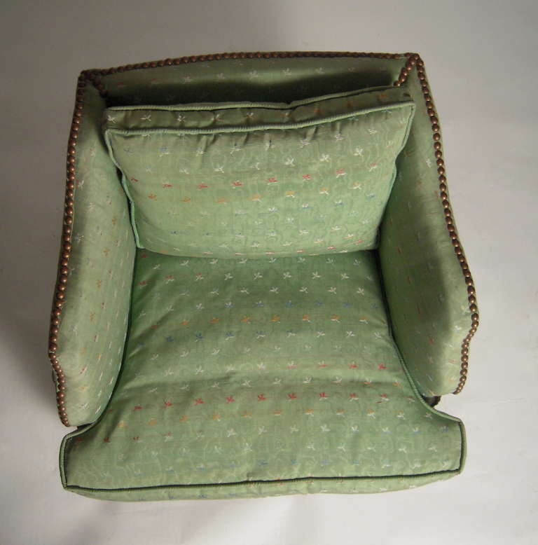Fruitwood Diminutive and Charming Louis XV Style Upholstered Armchair