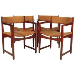 Set of 4 Danish Teak and Rosewood Armchairs by Peter Hvidt and Orla Mølgaard-Nielsen