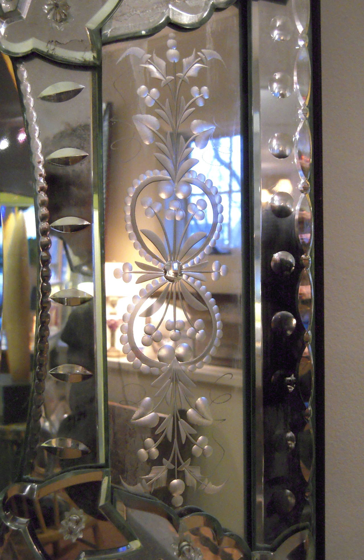 Fine Quality Etched and Cut Glass Mirror at 1stDibs how to