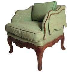 Diminutive and Charming Louis XV Style Upholstered Armchair
