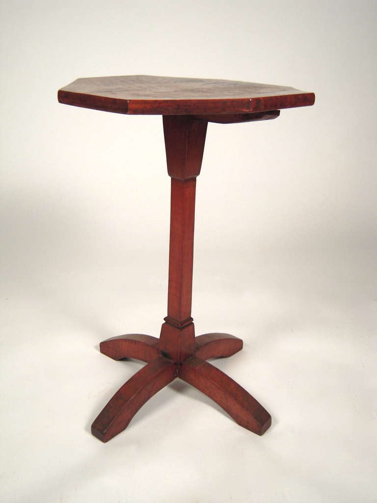 American Country Octagonal Top Candle Stand Occasional Table 5