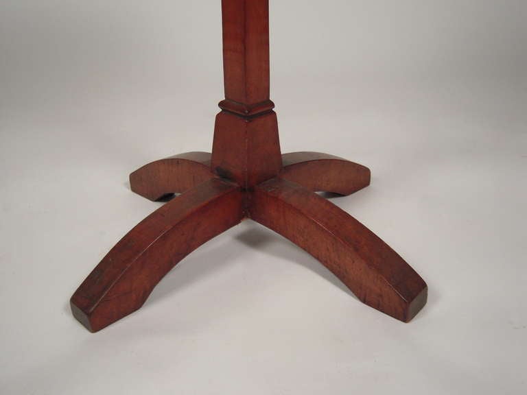 Wood American Country Octagonal Top Candle Stand Occasional Table