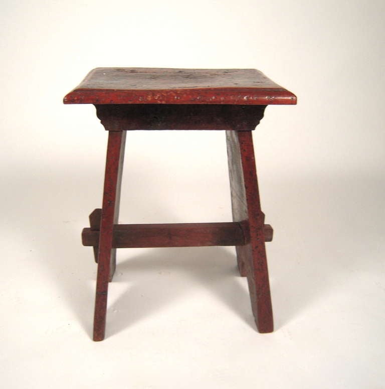 French An Early Continental Walnut Joint Stool Side Table