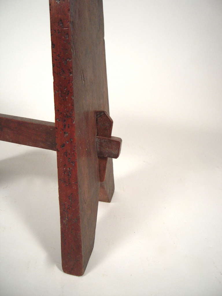 An Early Continental Walnut Joint Stool Side Table 2