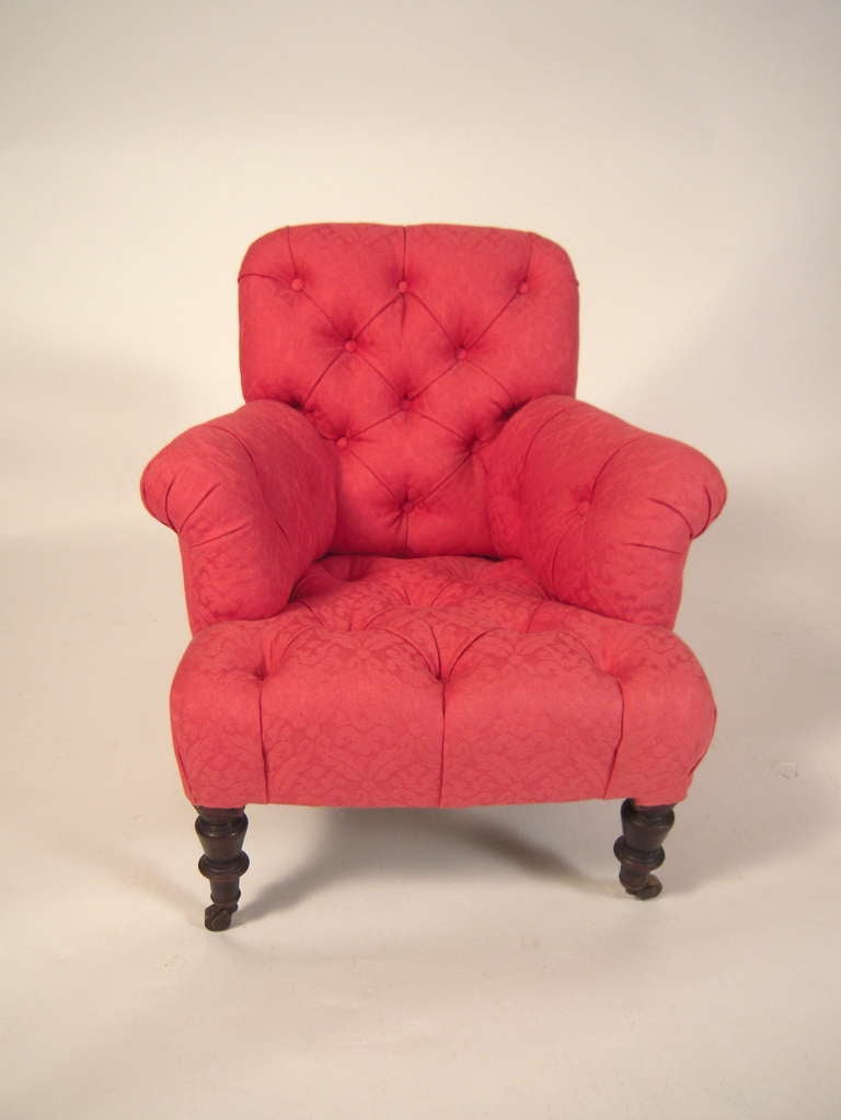 victorian childs upholstered chair