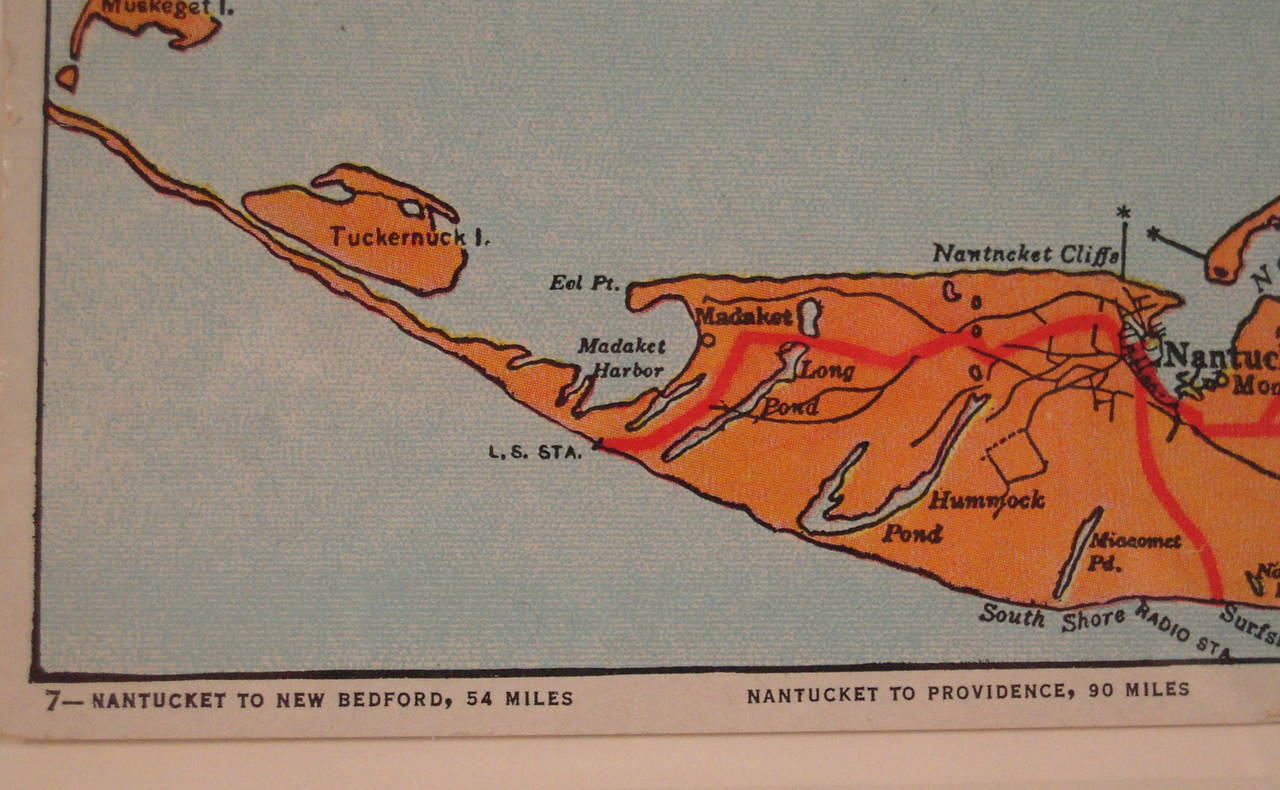 Paper Nantucket Island Map