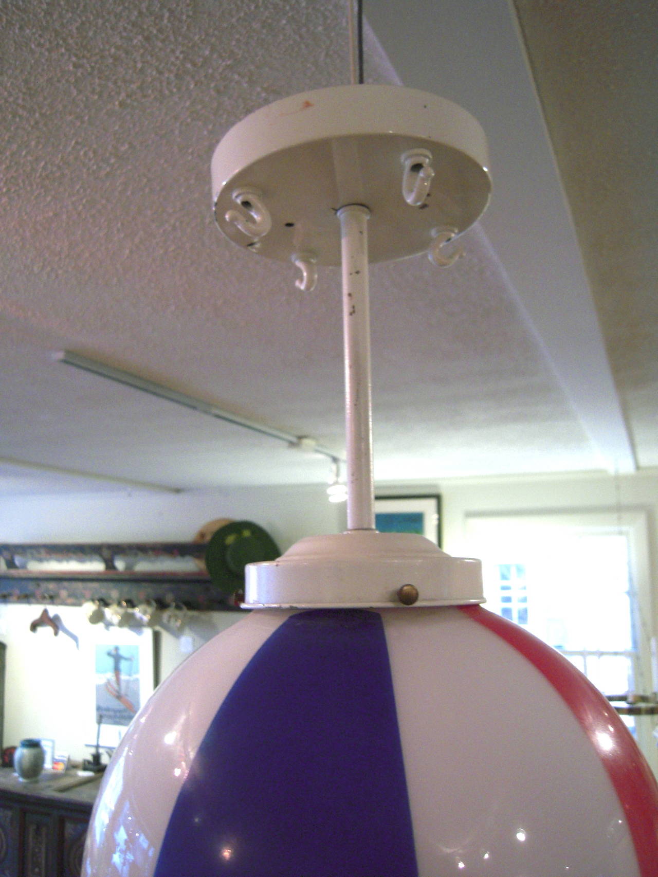 white ball light fixture