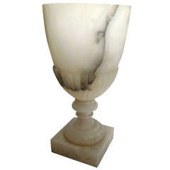 Neoclassical Italian Alabaster Urn Lamp