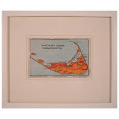 Vintage Nantucket Island Map