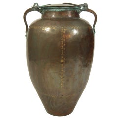 Antique Large Persian Hand Made Copper Storage Jar