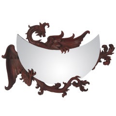 Superb Finely Carved Dragon Mirror Attributed to Gabriel Viardot