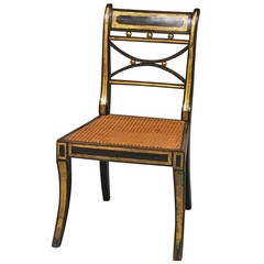 Regency Grain Painted and Parcel-Gilt Side Chair