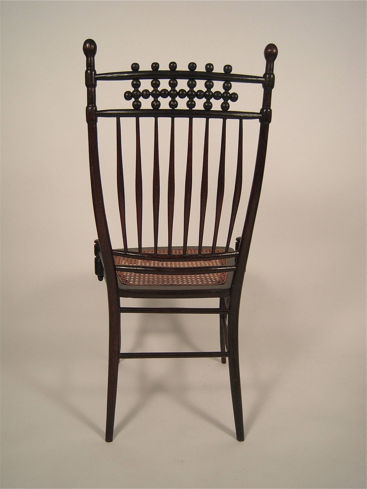 Set of Four Unusual, Graphic Aesthetic Movement Period Chairs 3