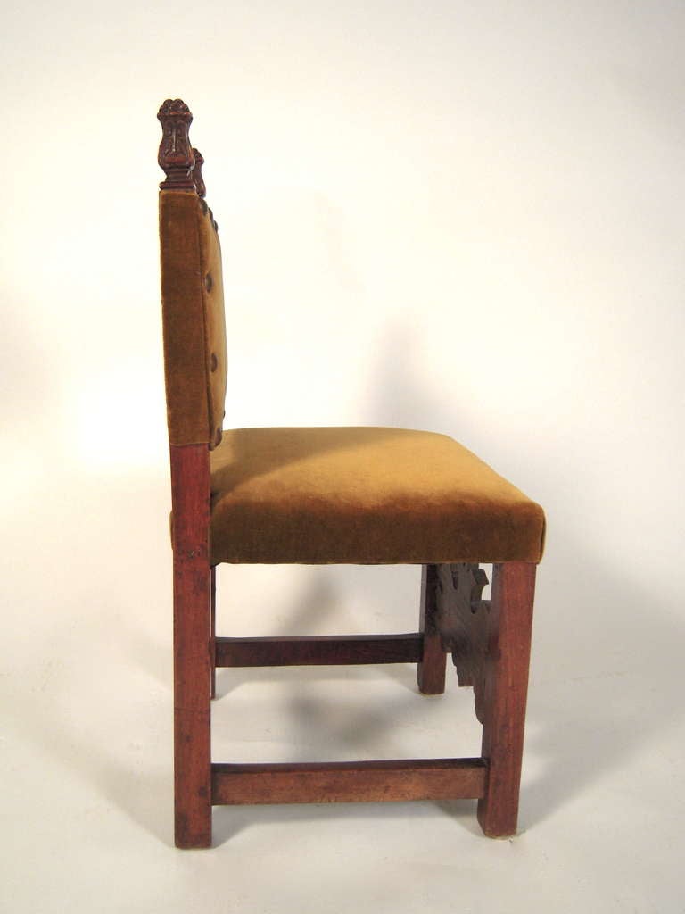 19th Century Small Spanish or Italian Baroque Style Side Chair