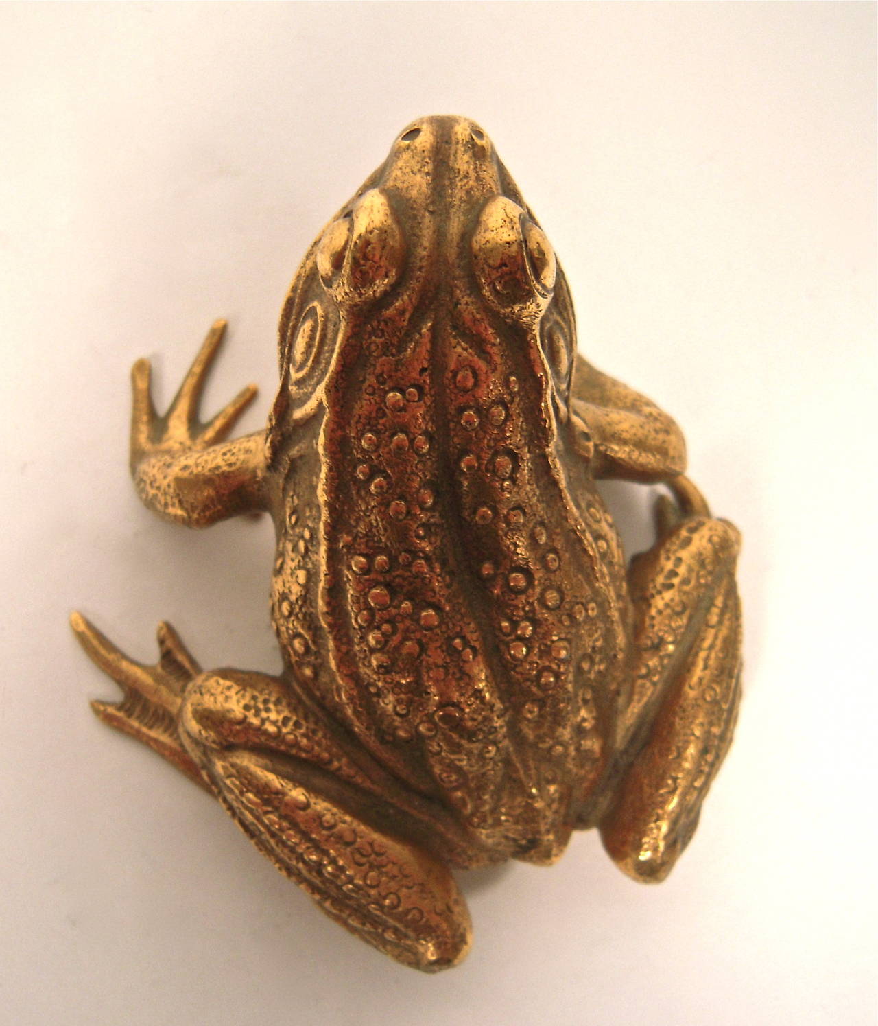 Small Gilt Bronze Frog Sculpture at 1stDibs bronze frog statue, small