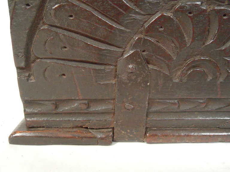 18th Century and Earlier 17th Century English Oak Document Box or Table Coffer